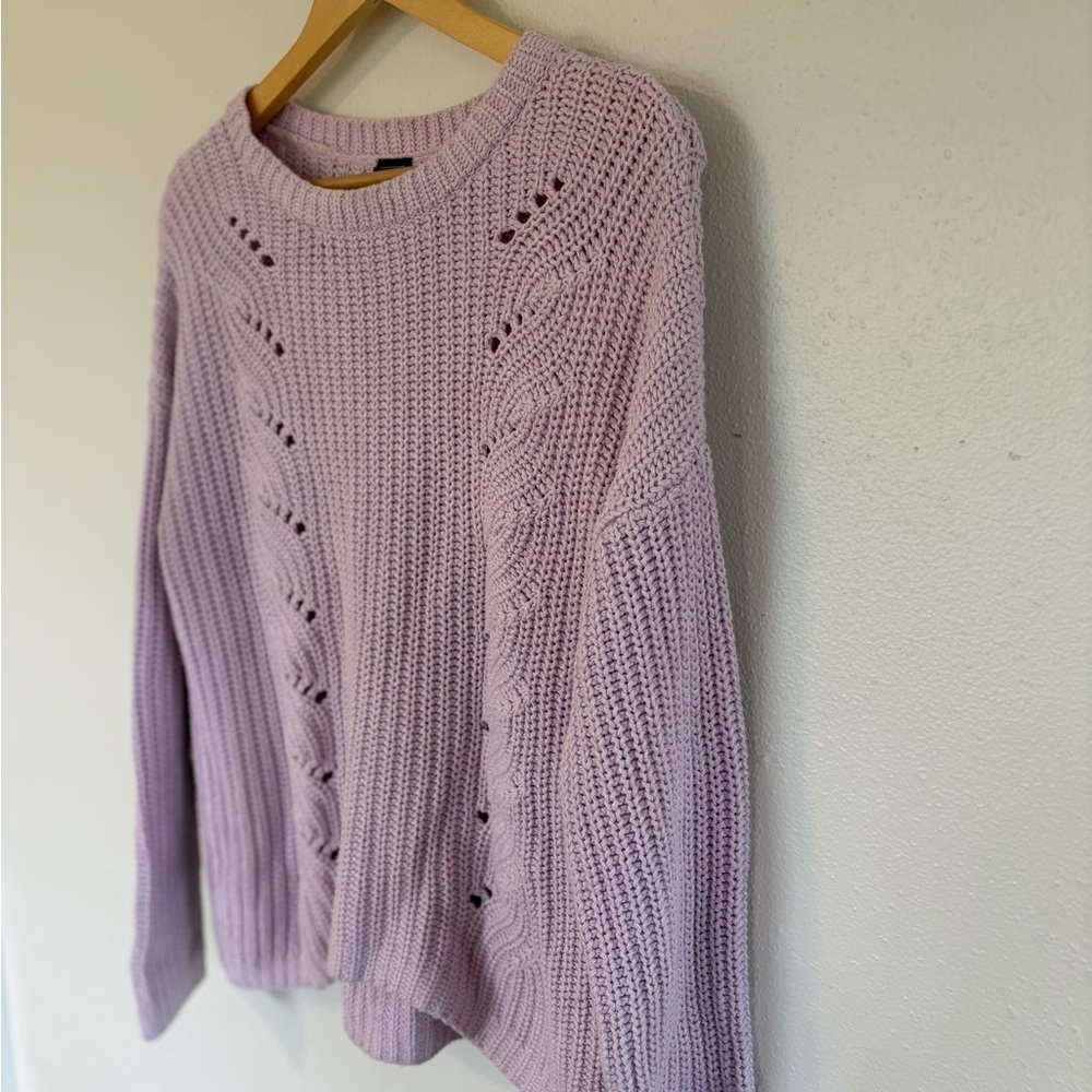 GAP Women's Light Purple Crew Neck Sweater L - Picture 3 of 8